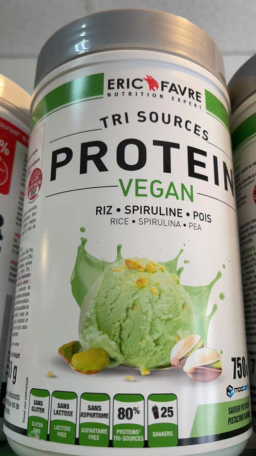 Protein Vegan: Riz Spiruline Pois