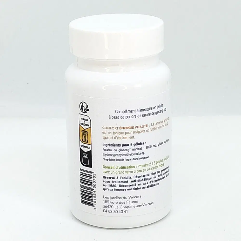 Confort énergie vitalité : ginseng