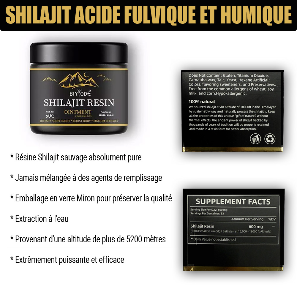 50g de pure résine Shilajit himalayenne organique