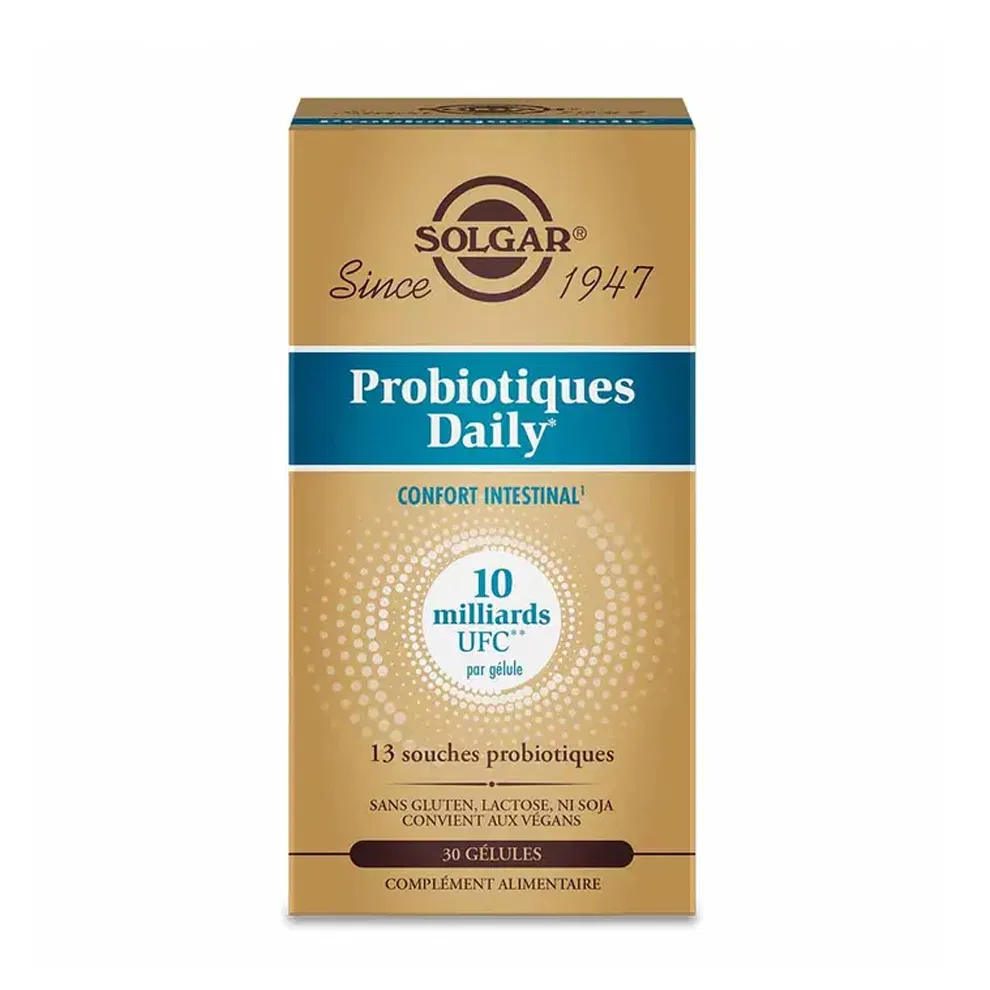 Solgar probiotique daily 30 gélules ugs 8000300439847